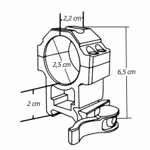 UTG 1" High Pro Lever Lock QD Picatinnyringe 22 mm breit - 2 Stück