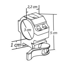 UTG 30 mm Low Pro Lever Lock QD Picatinnyringe 22 mm breit - 2 Stück