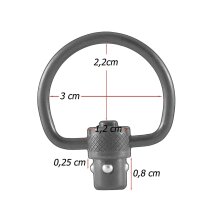 UTG Standard Riemenbügel C-Form mit Druckknopf