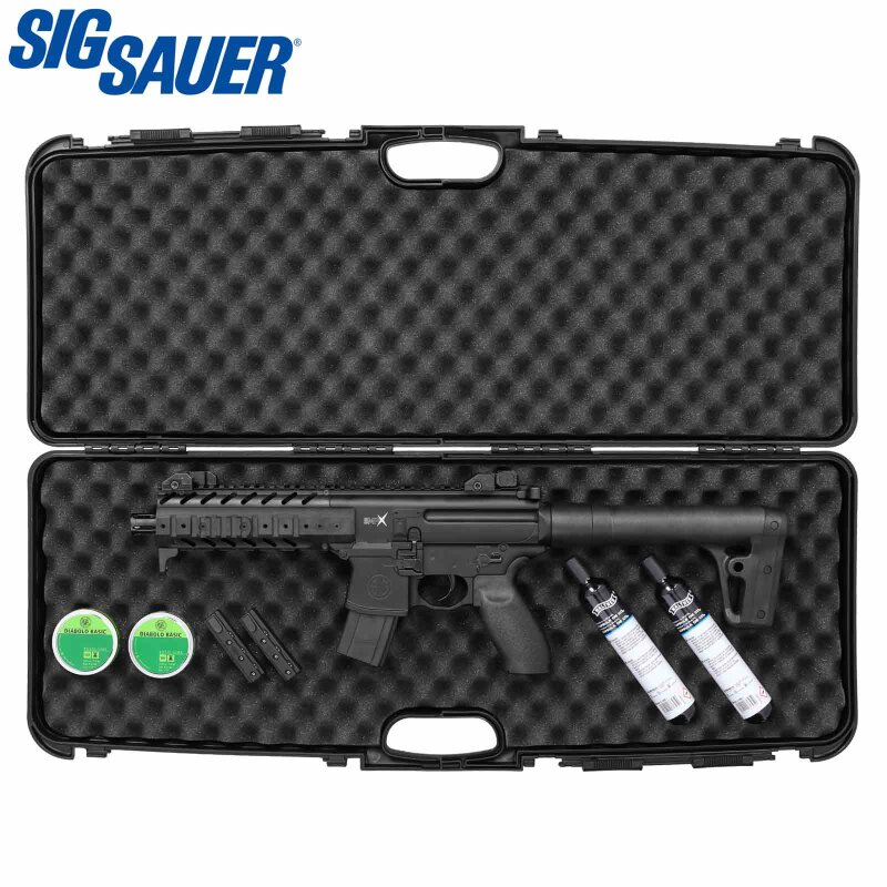 SET SIG SAUER MPX Co2-Gewehr Schwarz 4,5 mm Diabolo (P18)