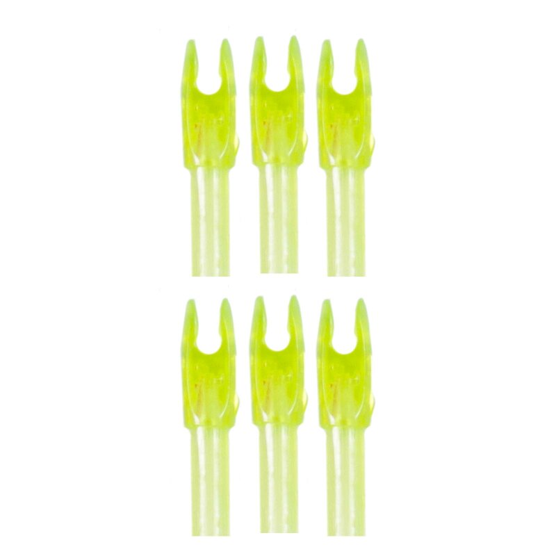 6-er Pack Hawk Nock Small Groove Transparent Gelb