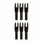 6-er Pack Hawk Nock Large Groove Schwarz