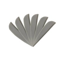 6-er Pack Hawk 2" (ca. 5,08 cm) Vanes Grau