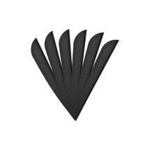 6-er Pack Hawk 4" (ca. 10,2 cm) Vanes Schwarz