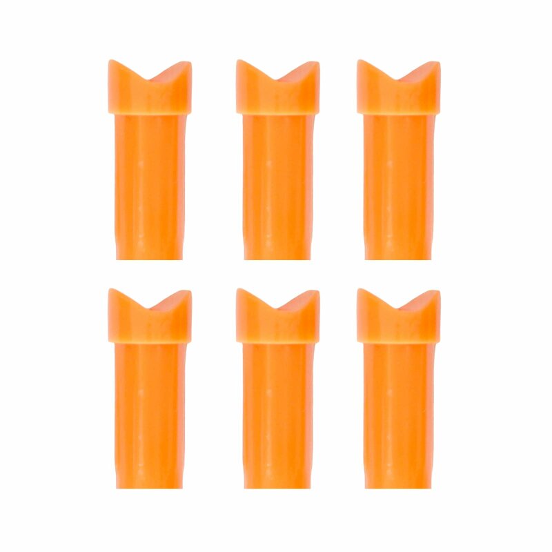 6-er Pack Hawk Half Moon Nock 2219 Orange für Hawk Armbrustbolzen