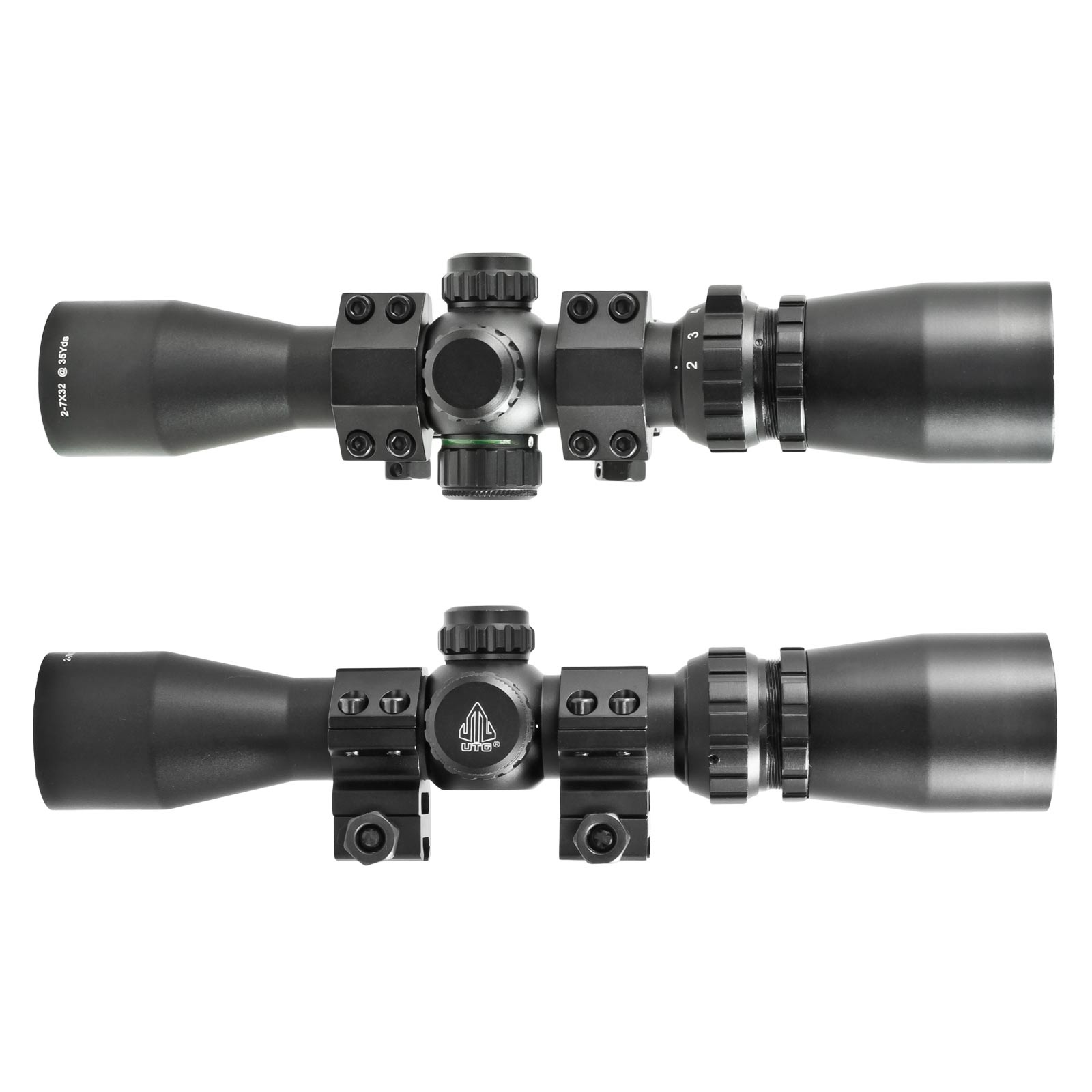 UTG Zielfernrohr für Kurzwaffen 27x32 Mildot beleuchtet mit Weaver M