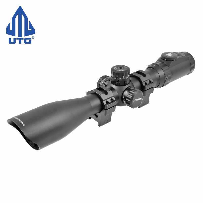 UTG Accushot 3-12x44 Precision AO Zielfernrohr beleuchtet - 36 Farben - mit Draht-Mil-Dot Absehen