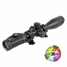 UTG Accushot 3-12x44 Precision AO Zielfernrohr beleuchtet - 36 Farben - mit geätztem Mil-Dot Absehen