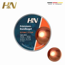 H&N Rundkugeln für Luftgewehre 4,4 mm...