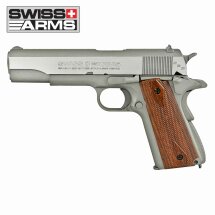 Swiss Arms SA1911 Seventies Fullmetal Co2 Pistole Blow Back 4,5 mm BB (P18)