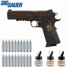 Superset Sig Sauer 1911 Spartan Fullmetal Co2 Pistole Blow Back 4,5 mm BB (P18)