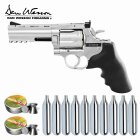 Luftpistolenset Dan Wesson Co2-Revolver 715 Lauflänge 4 - 4,5 mm Diabolo (P18) + 1000 Diabolos + 10 Co2-Kapseln