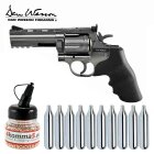 SET Dan Wesson Co2-Revolver 715 Lauflänge 4" - 4,5 mm Stahl BB (P18) + 4komma5 Stahl BBs + Co2-Kapseln