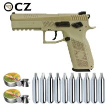 Luftpistolenset CZ 75 P-09 Duty TAN 4,5 mm Stahl...