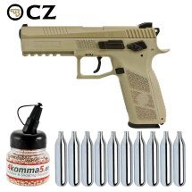 SET CZ 75 P-09 Duty TAN 4,5 mm Stahl BB/Diabolo...