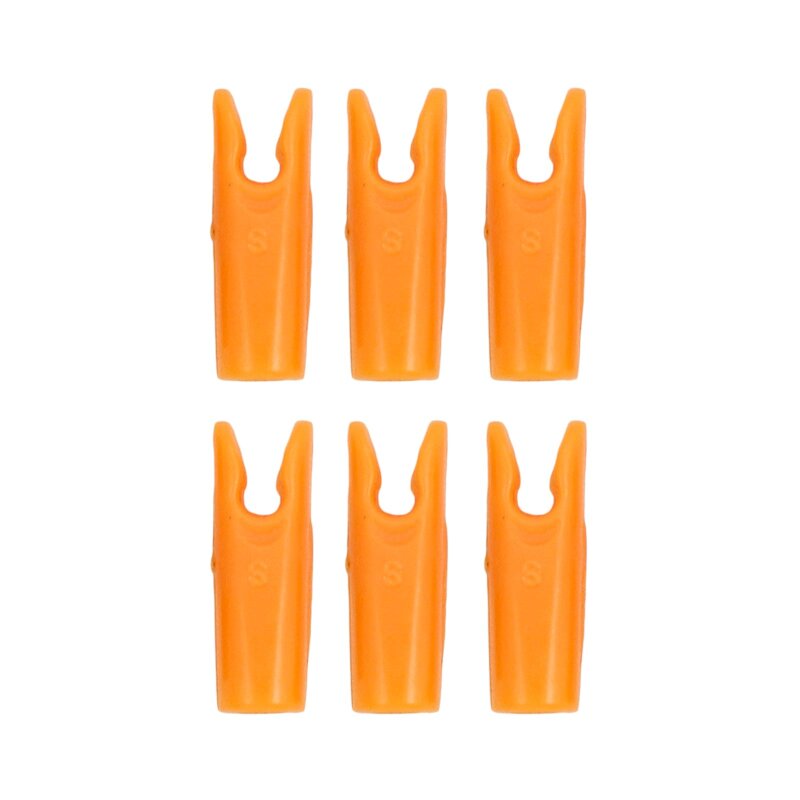 6-er Pack Hawk Pin Nock Größe S Orange