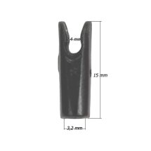 6-er Pack Hawk Pin Nock Größe S Transparent Orange