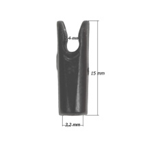 6-er Pack Hawk Pin Nock Größe S Transparent Rot