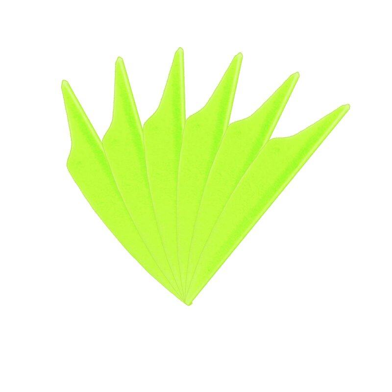 6-er Pack Hawk Dolphin Vanes 2,5" Neon-Grün
