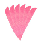6-er Pack Hawk Naturfeder Streamline 4" Hot Pink