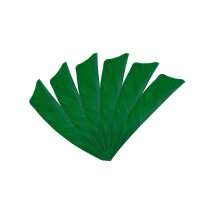 6-er Pack Hawk Naturfeder Shield 3" Grün
