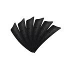 6-er Pack Hawk Naturfeder Shield 3" Schwarz