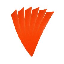 6-er Pack Hawk Naturfeder Shield 5" Orange