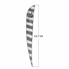 6-er Pack Hawk Naturfedern gestreift 5" Streamline Rot