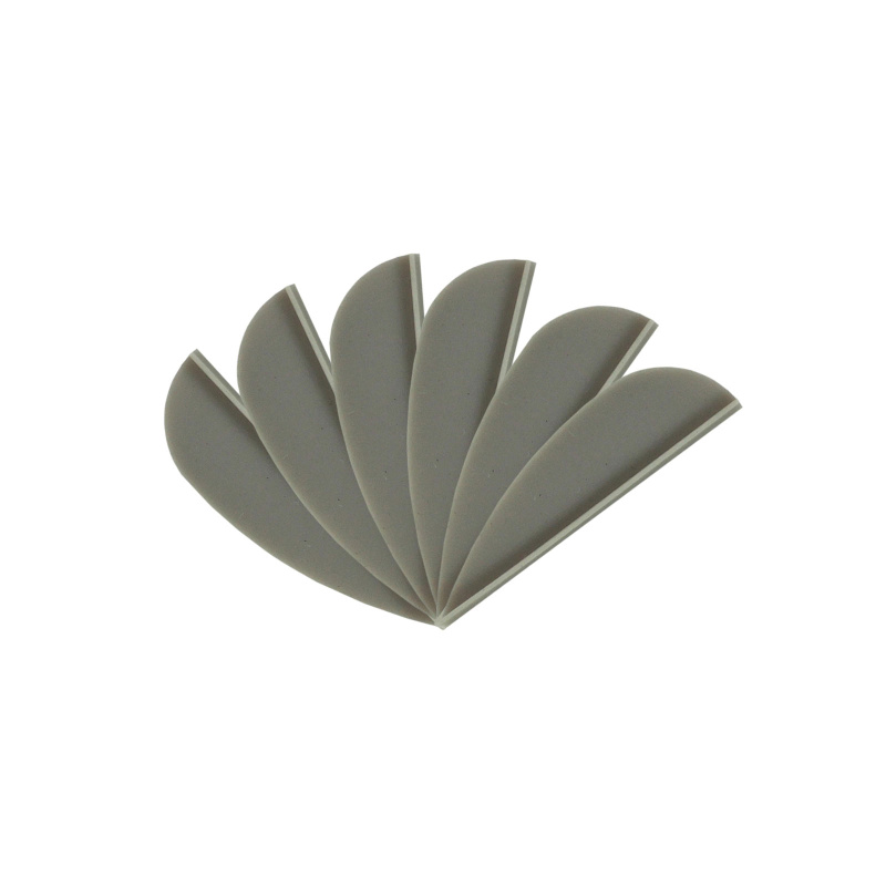 6-er Pack Hawk TPU Streamline Vanes 1,5" Dunkelgrau