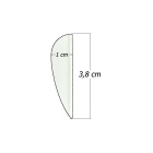 6-er Pack Hawk TPU Streamline Vanes 1,5" Dunkelgrau