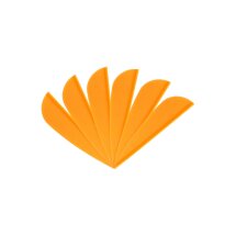 6-er Pack Hawk TPU Streamline Vanes 1,75" Hell-Orange