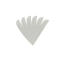 6-er Pack Hawk TPU Streamline Vanes 2,5" Hellgrau