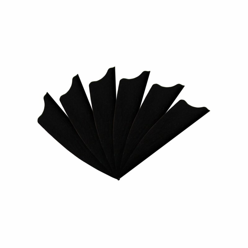 6-er Pack Hawk D2 TPU Shield Vanes 2" Schwarz