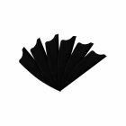 6-er Pack Hawk D2 TPU Shield Vanes 2" Schwarz