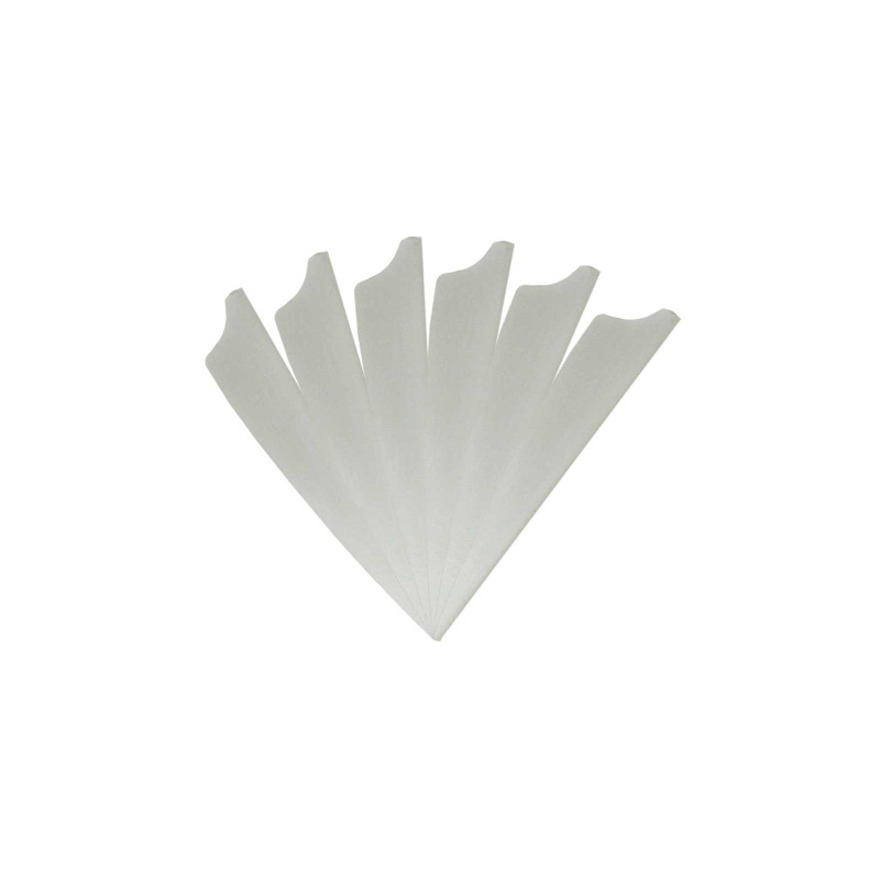 6-er Pack Hawk D2 TPU Shield Vanes 2,5" Hellgrau