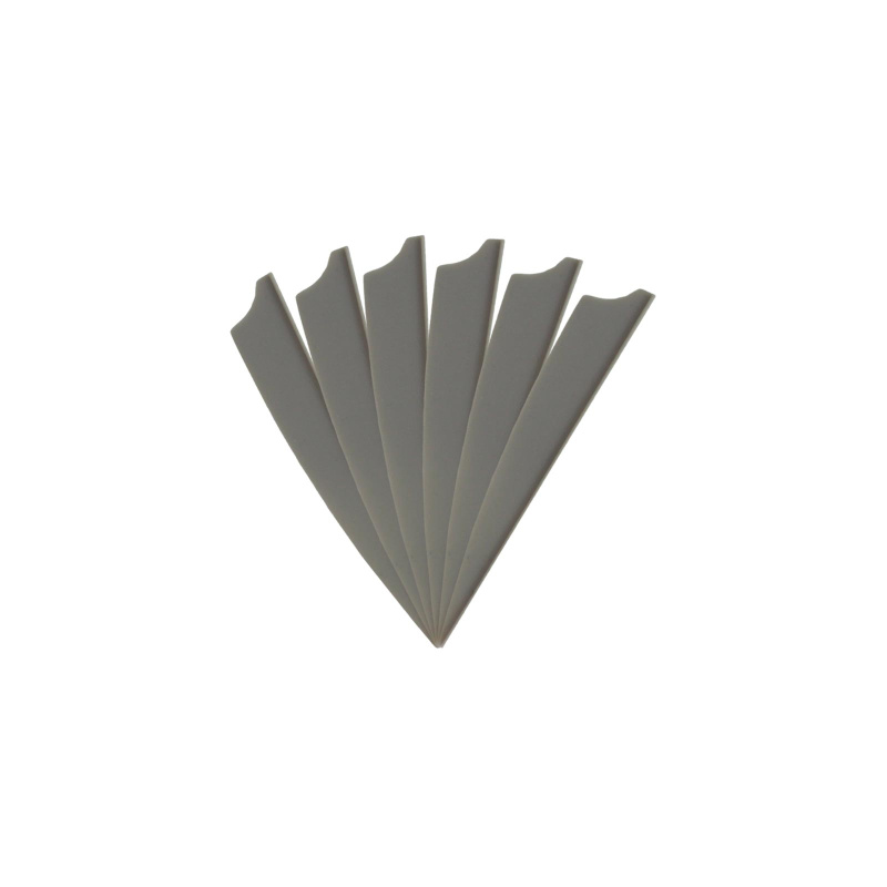 6-er Pack Hawk D2 TPU Shield Vanes 3" Dunkelgrau