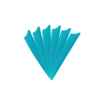 6-er Pack Hawk D2 TPU Shield Vanes 4" Blau