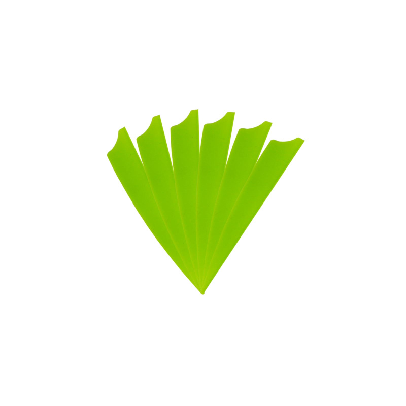 6-er Pack Hawk D2 TPU Shield Vanes 4" Lime