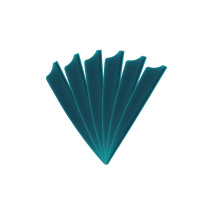 6-er Pack Hawk D2 TPU Shield Vanes 4" Dunkelblau