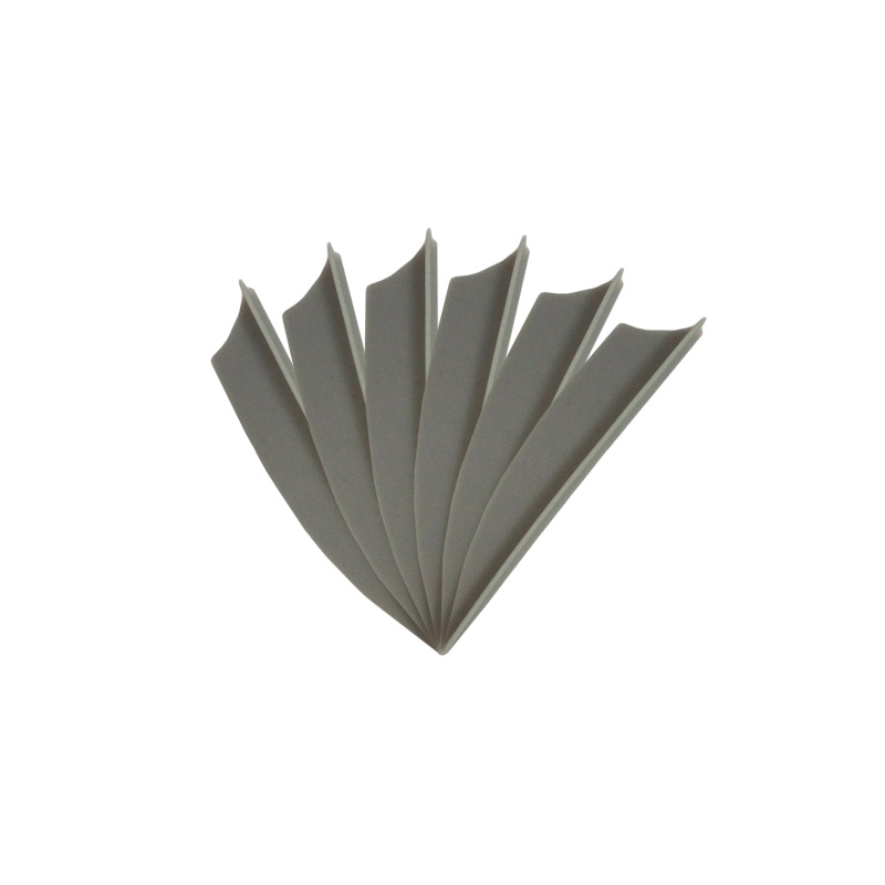 6-er Pack Hawk TPU Shield Vanes 1,75" Dunkelgrau