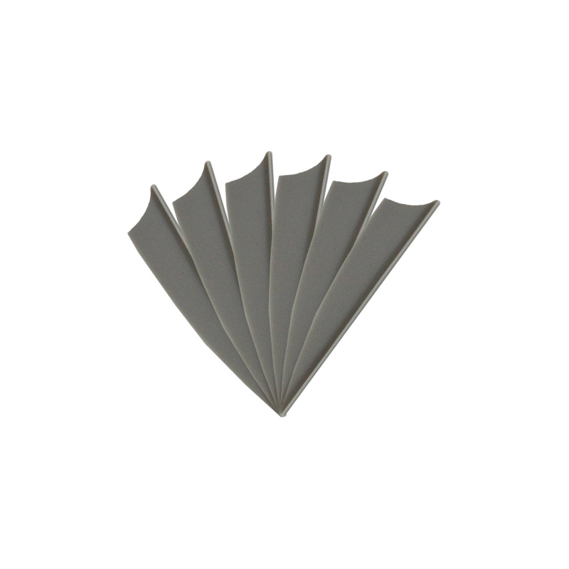 6-er Pack Hawk TPU Shield Vanes 2,5" Dunkelgrau
