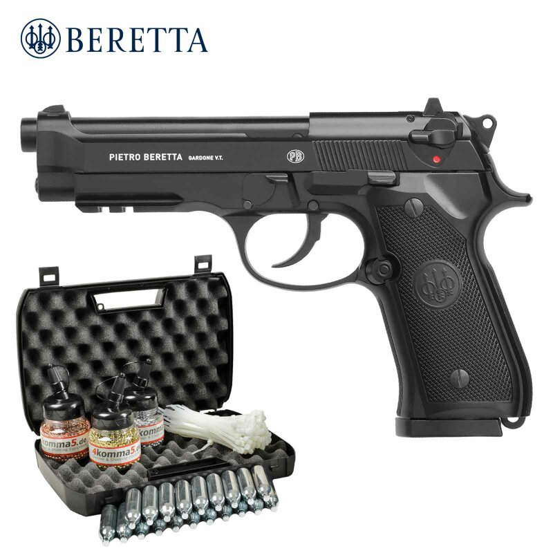 Kofferset Beretta M92A1 4,5 mm Stahl BB Co2-Pistole Blow Back (P18)