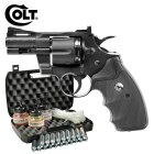 Kofferset Colt Python 2,5" Lauflänge 4,5 mm Diabolos / Stahl BB Co2 Revolver (P18)