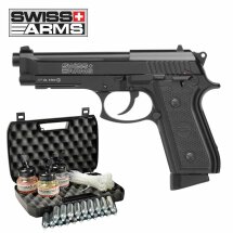 Kofferset Swiss Arms P92 Co2-Pistole Vollmetall Blowback 4,5 mm BB (P18)