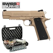 Kofferset Swiss Arms P1911 Co2 Pistole schwarze...