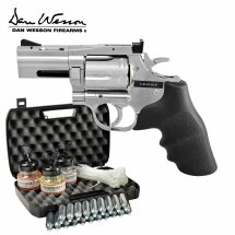Kofferset Dan Wesson Co2-Revolver 715 Lauflänge 2,5" 4,5 mm Stahl BB Silber (P18)