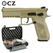 Kofferset CZ 75 P-09 Duty TAN 4,5 mm Stahl BB/Diabolo...