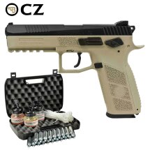 Kofferset CZ 75 P-09 Duty Bicolor 4,5 mm Stahl BB/Diabolo Co2-Pistole Blow Back (P18)