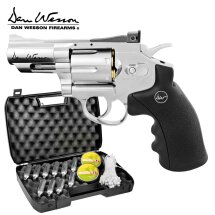 Kofferset Co2 Revolver Dan Wesson 2,5" Silber 4,5 mm Diabolo (P18)