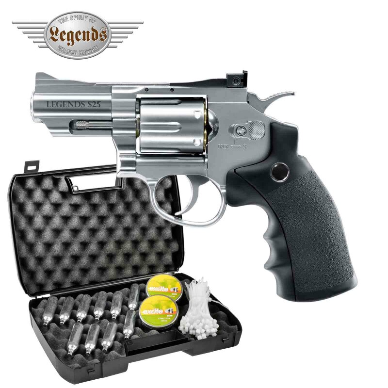 Kofferset Legends S25 Co2-Revolver 4,5 mm Diabolo (P18)